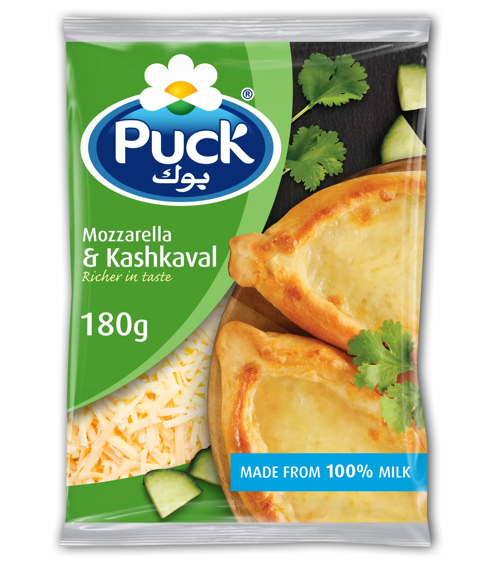 Puck Shredded Mozzarella and Kashkaval 180 gm - view 1