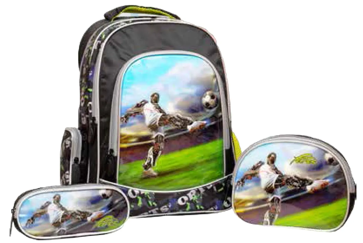 Fares Football School Bag With Pencil Case and Lunch bag  13 inch - view 3