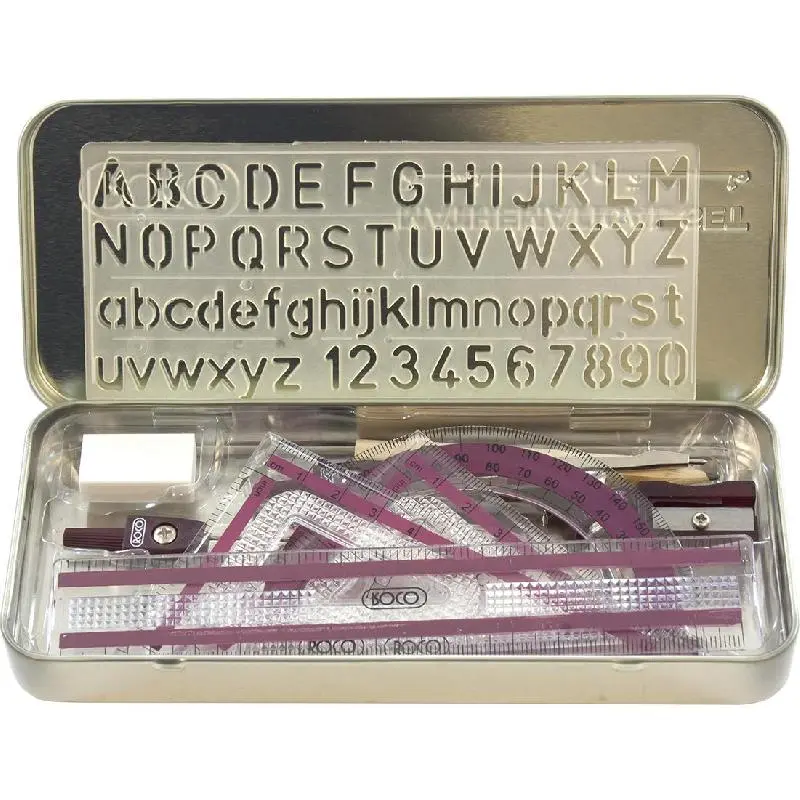 Roco Geometry Set Acrylic/Tin Container 10 Parts - view 4
