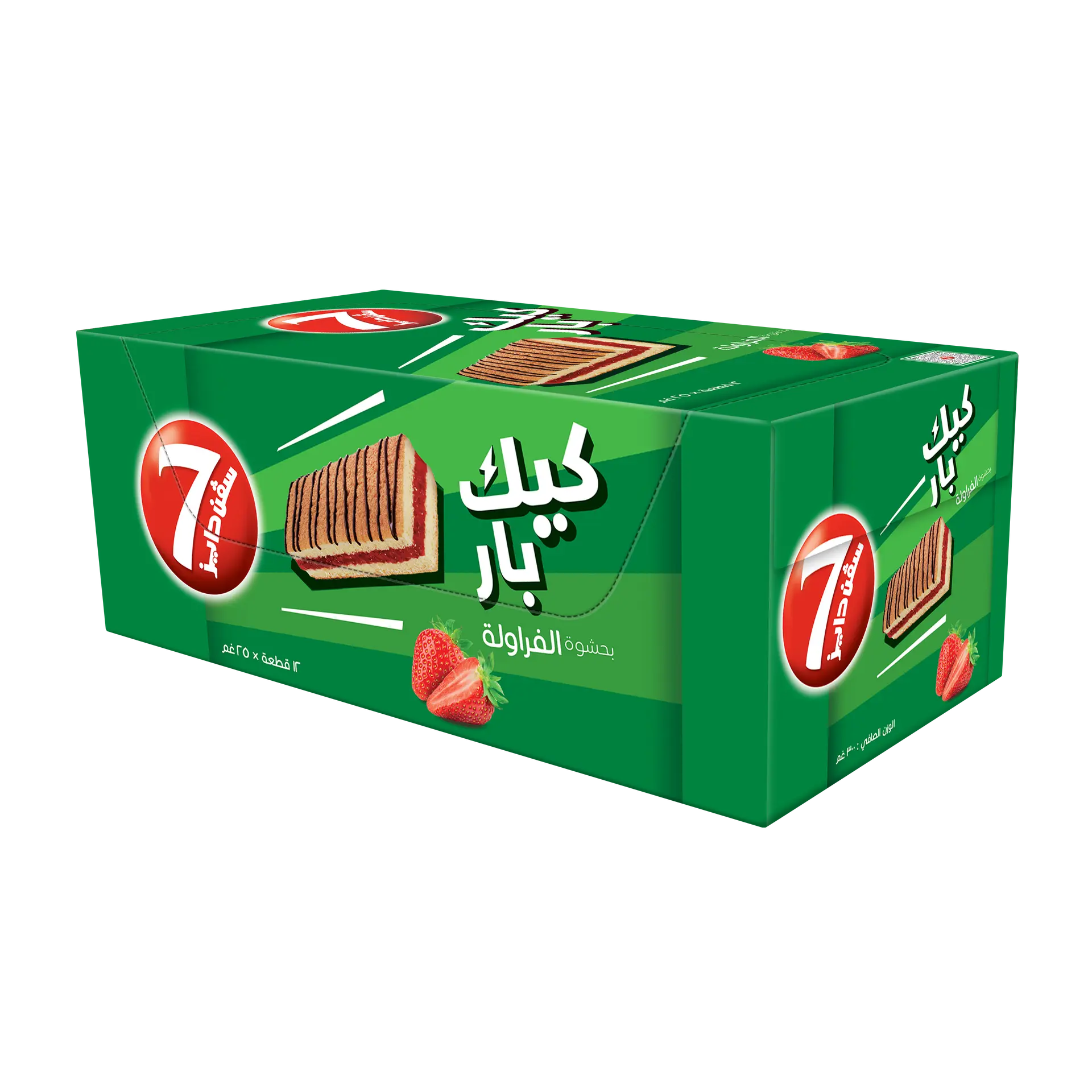 سفن دايز كيك بار بحشوة الفراولة علبة 12 حبة 25جم - view 5