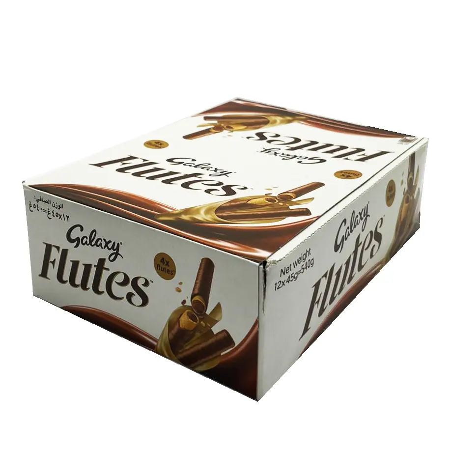 Galaxy Flutes Wafer With Chocolate 4 Fingers Box (12 x 45gr) - view 1
