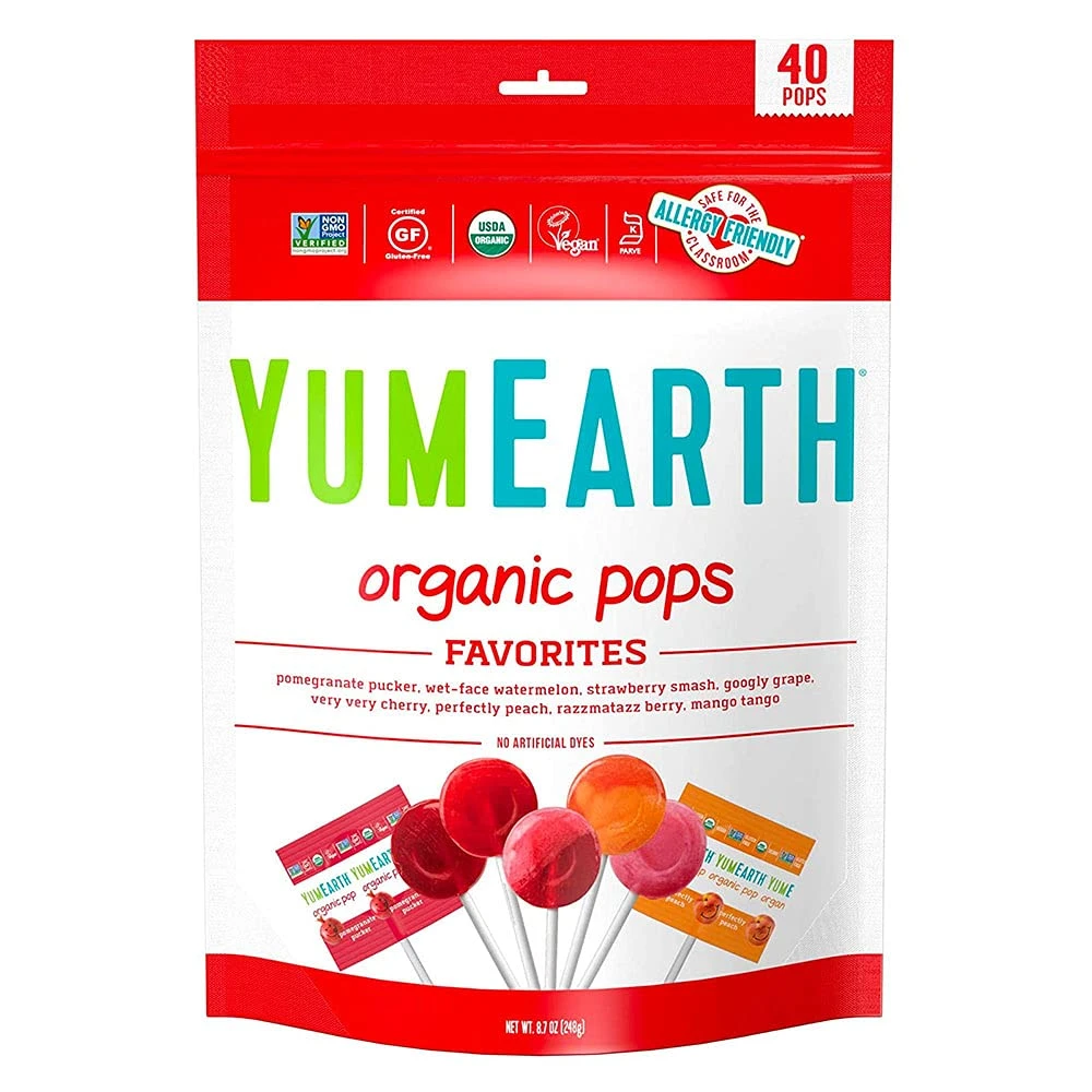 Yum Earth Organic Fruit Pops Bag 40 Pcs