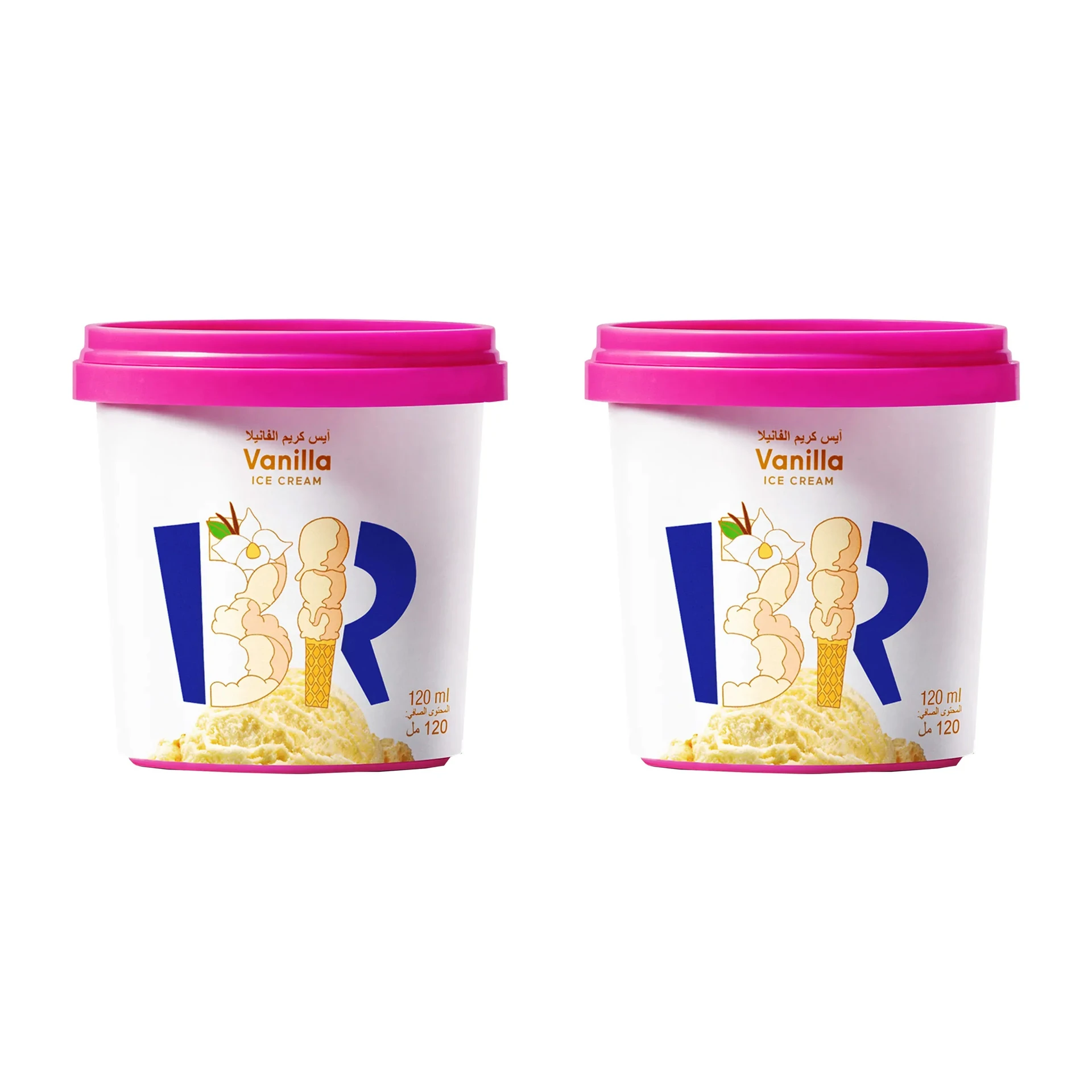 Baskin Robbins Ice Cream Vanilla 120 ml /2 Units