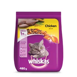 Whiskas Chicken Dry Cat Food Bag 480 gm