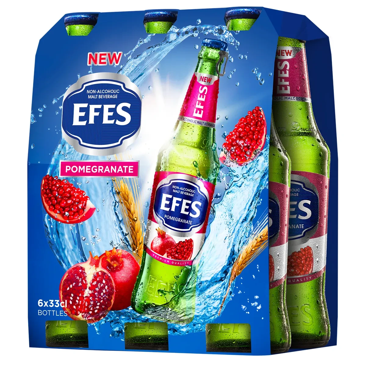 Efes Non Alcoholic Malt Beverage Pomegranade 6X330ML