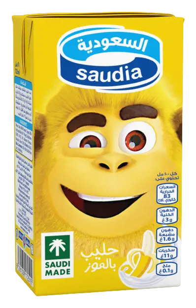Saudia Banana Flavored Milk 125 ml - view 1