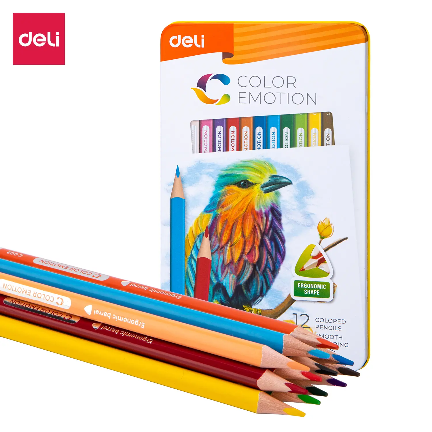 Deli Colored Pencil Metallic Roller 12 Color - view 4