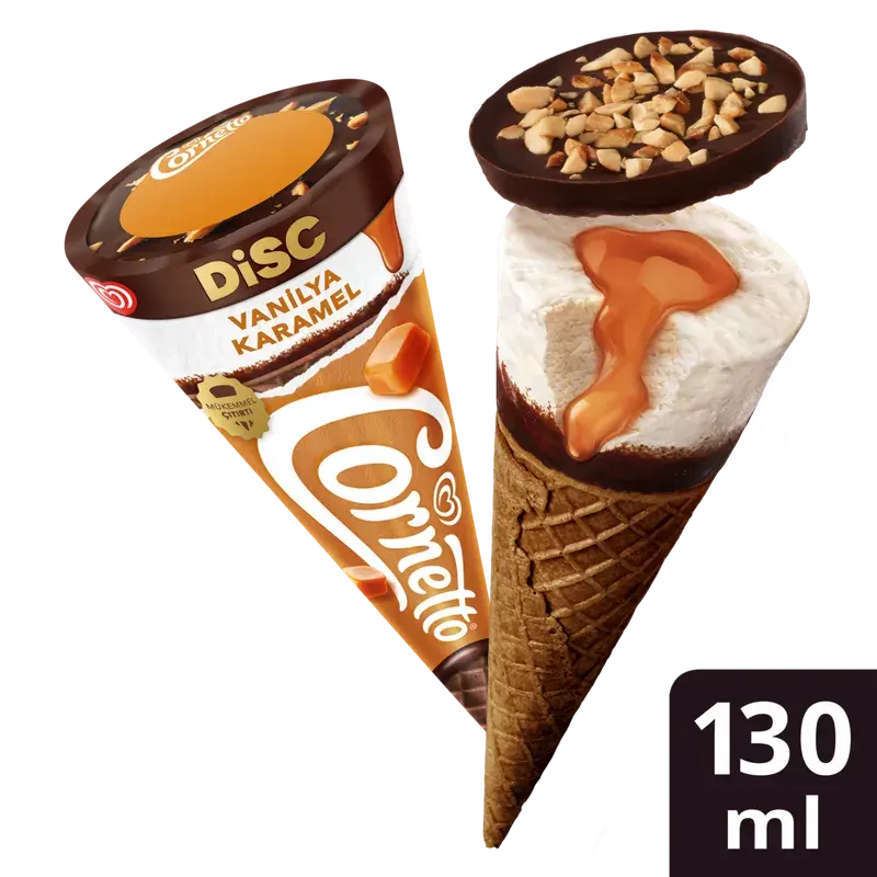 Cornetto Disc Vanilla Caramel Ice Cream 130ML - view 2