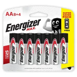 إنرجايزر ماكس الكالاين AA BP12 (8+4)