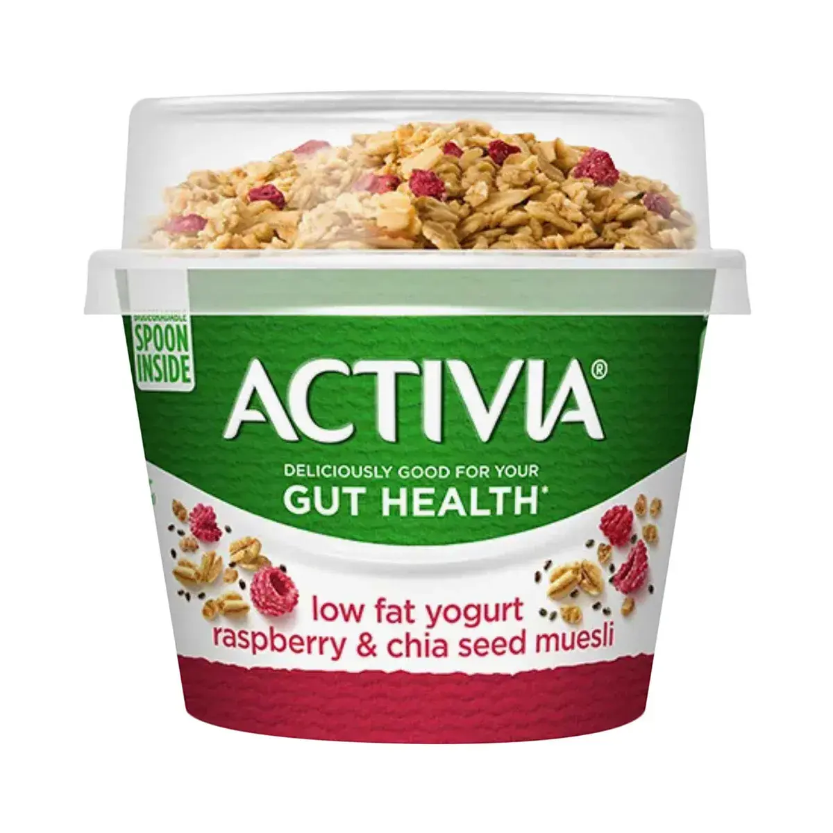 Activia Yoghurt Mix & Go Breakfast Raspberry 150 Gm - view 1