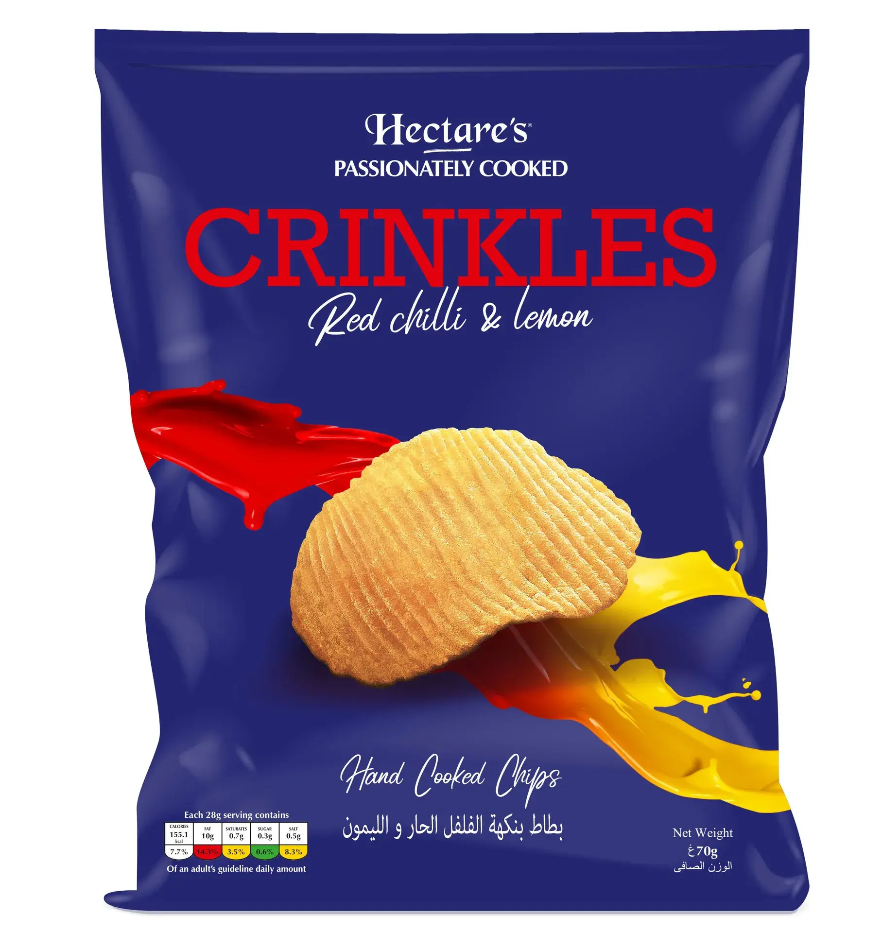 Hectare's Crinkles Red Chilli & Lemon 70 gm - view 1