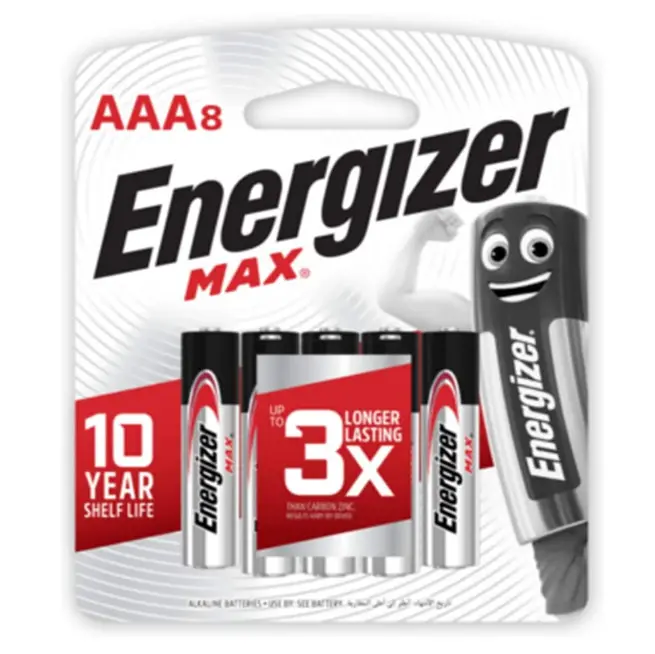 Energizer E92 AAA" Alkaline Batteries 8 Pack - view 3