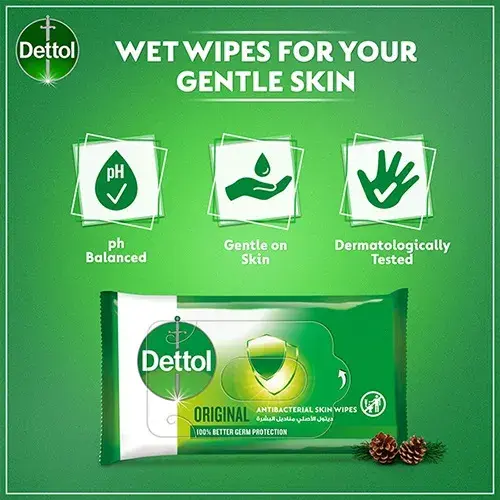 Dettol Antibacterial Wipes Family Pack 10'S - view 5