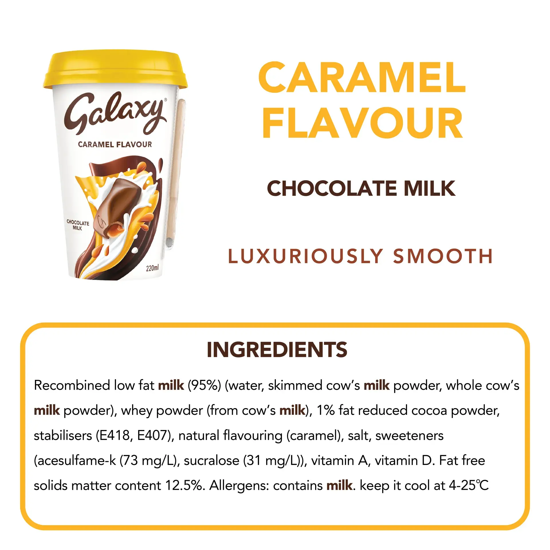 Galaxy Chocolate Drink Caramel 220 Ml - view 3