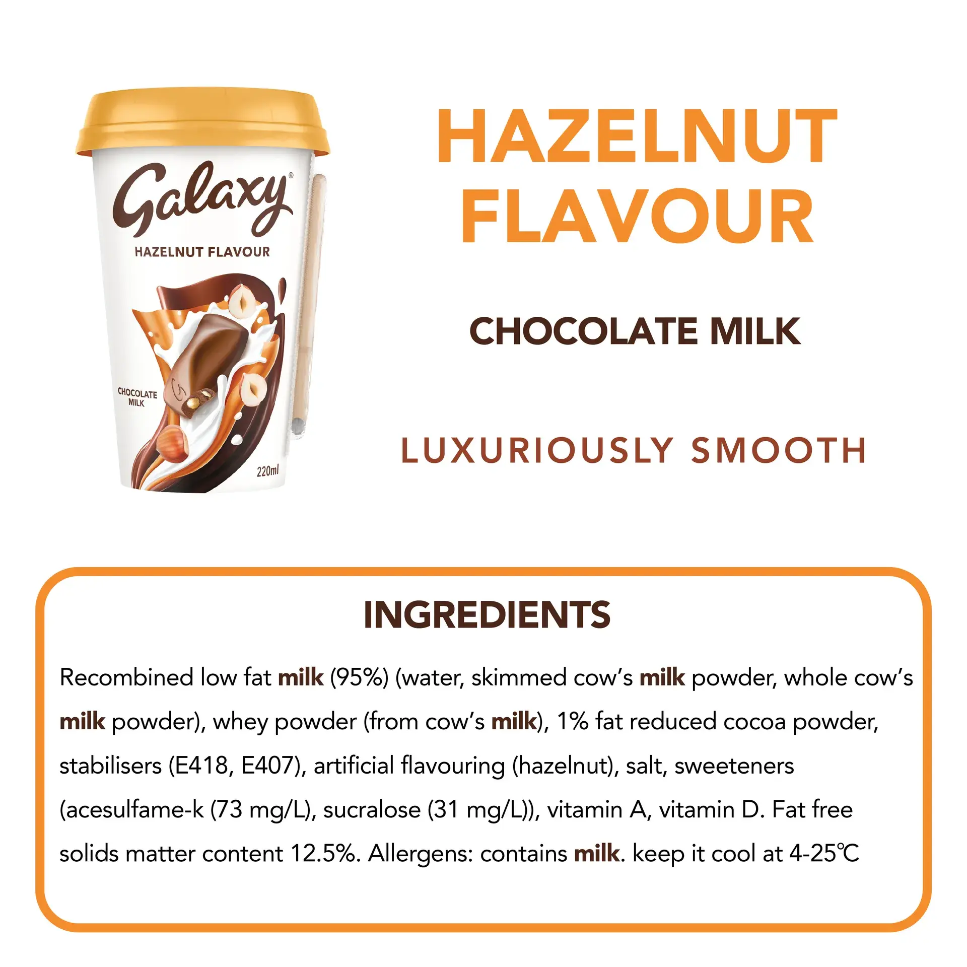 Galaxy Chocolate Drink Hazelnut 220 Ml - view 3