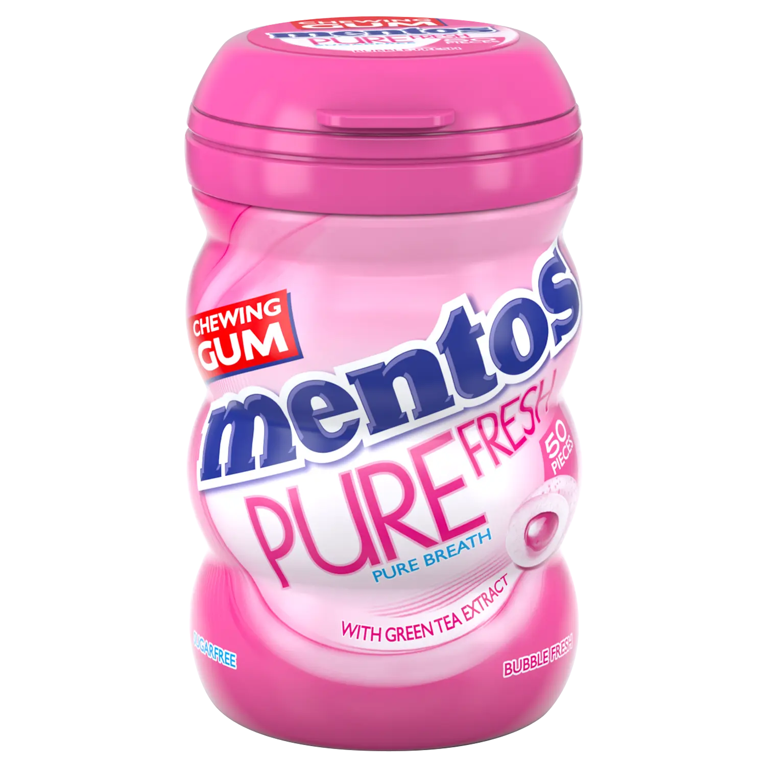 Mentos Pure Fresh Sugar Free Chewing Gum Bubblefresh Flavour 50 pcs - view 1