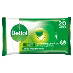 Dettol Original Antibacterial Skin Wipes Pack of 20 Wipes