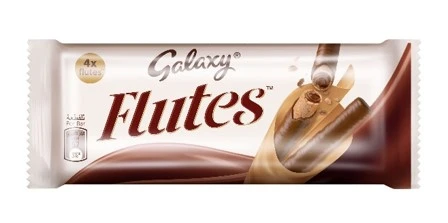 Galaxy Flutes Wafer With Chocolate 4 Fingers 45 Gm