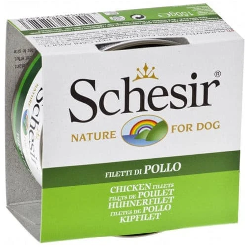 Schesir Dog Chicken Fillets Jelly Can 150 gm