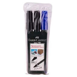 Faber Castell Permanent Marker Chisel Tip  3 color