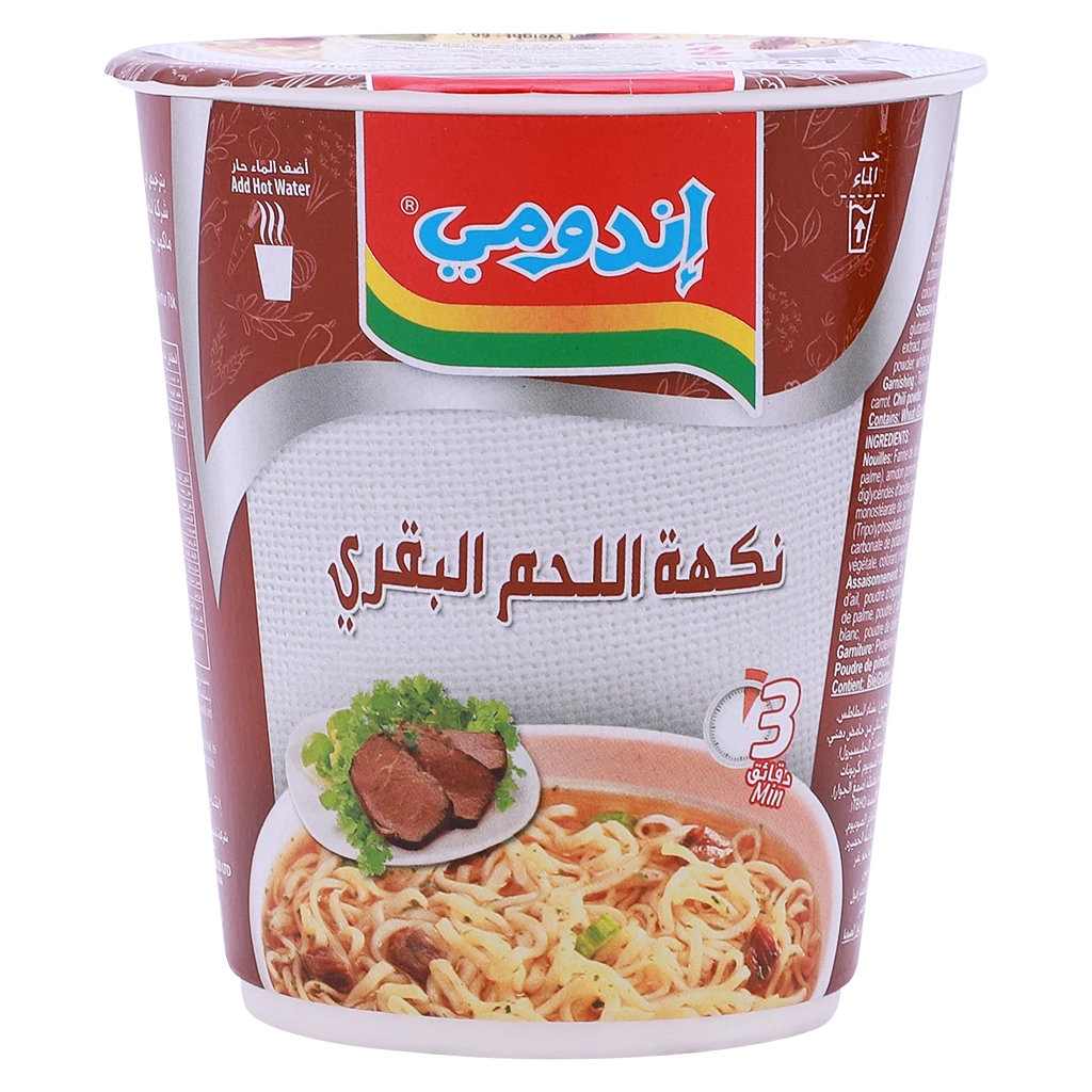 Indomie Cup Noodle Beef Flavour 60 gm