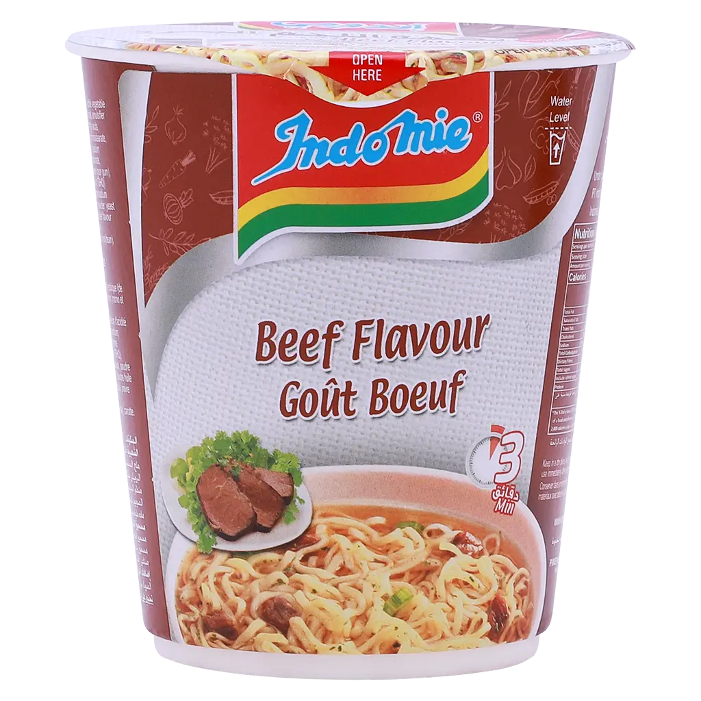 Indomie Cup Noodle Beef Flavour 60 gm - view 2