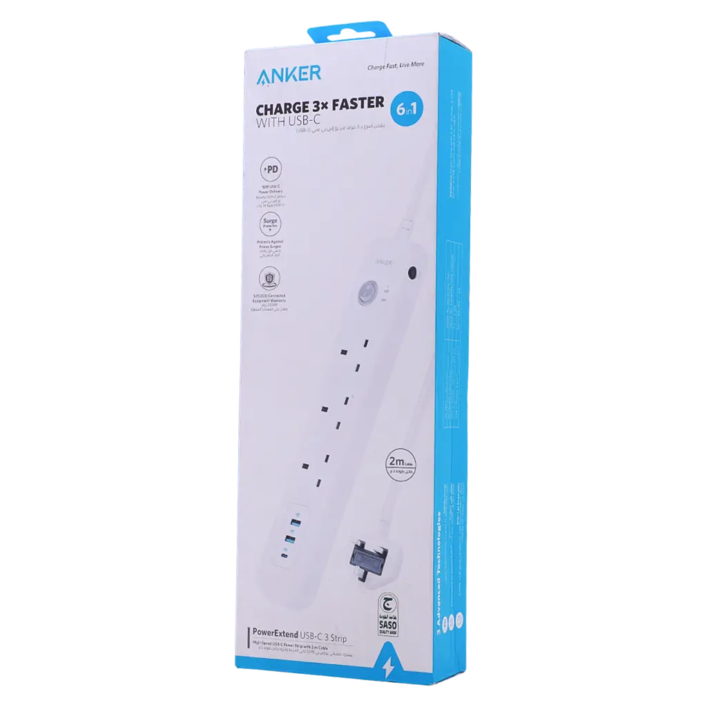 Anker Extention Socket Powerextend With 3 Usb-C 2 m - view 2