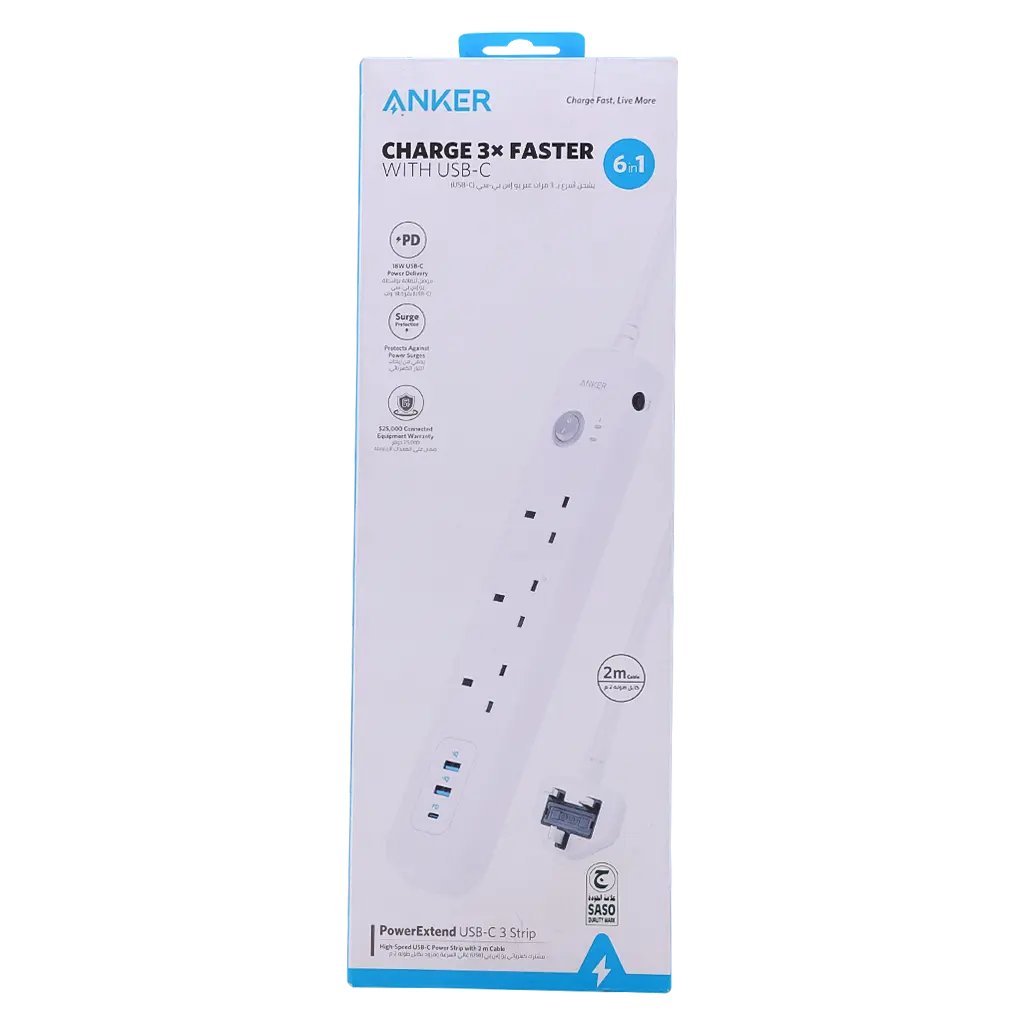 Anker Extention Socket Powerextend With 3 Usb-C 2 m - view 3
