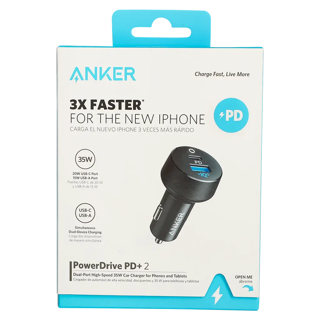 Anker Car Charger 35W 2 Ports 1USBC & 1USBA Black - view 3