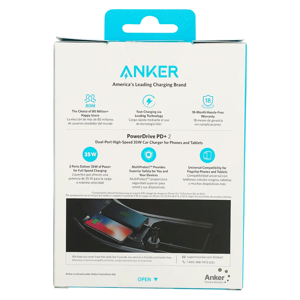 Anker Car Charger 35W 2 Ports 1USBC & 1USBA Black - view 4