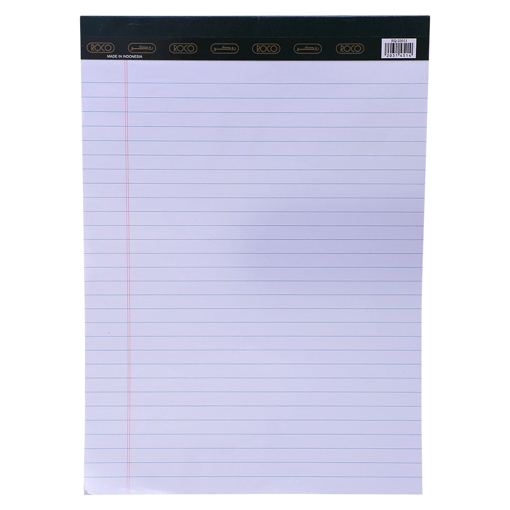 Roco Standard Writing Pad A4  40 Sheets Lined White