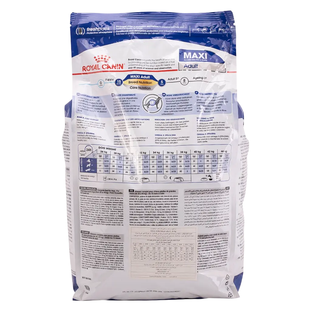 Royal Canin Maxi Adult Pellet Dog Food Chicken 4 kg - view 3