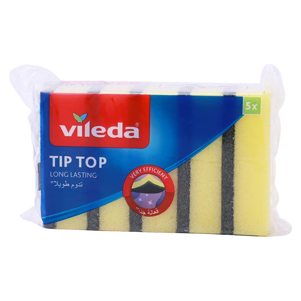 Vileda Tip Top Dish Washing Medium Foam Sponge Scourer 5 pcs - view 2