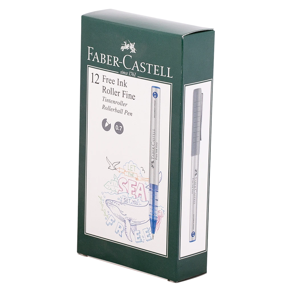 Faber Castell Free Ink Roller 0.7mm Red set of 12