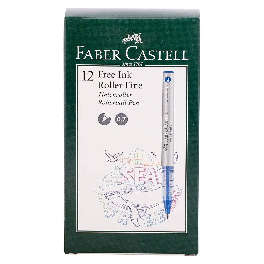 Faber Castell Free Ink Roller 0.7mm Red set of 12 - view 2