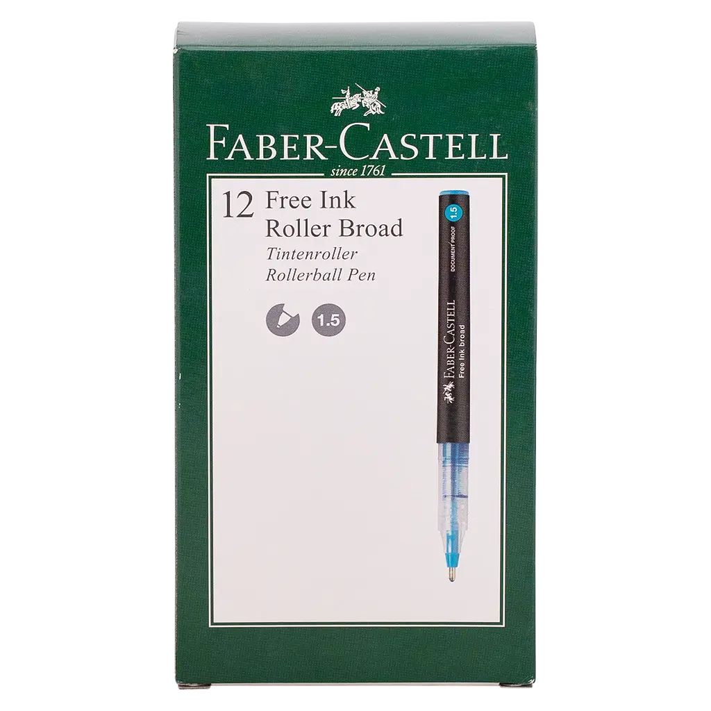 Faber Castell Free Ink Roller 1.5mm Blue set of 12 - view 2