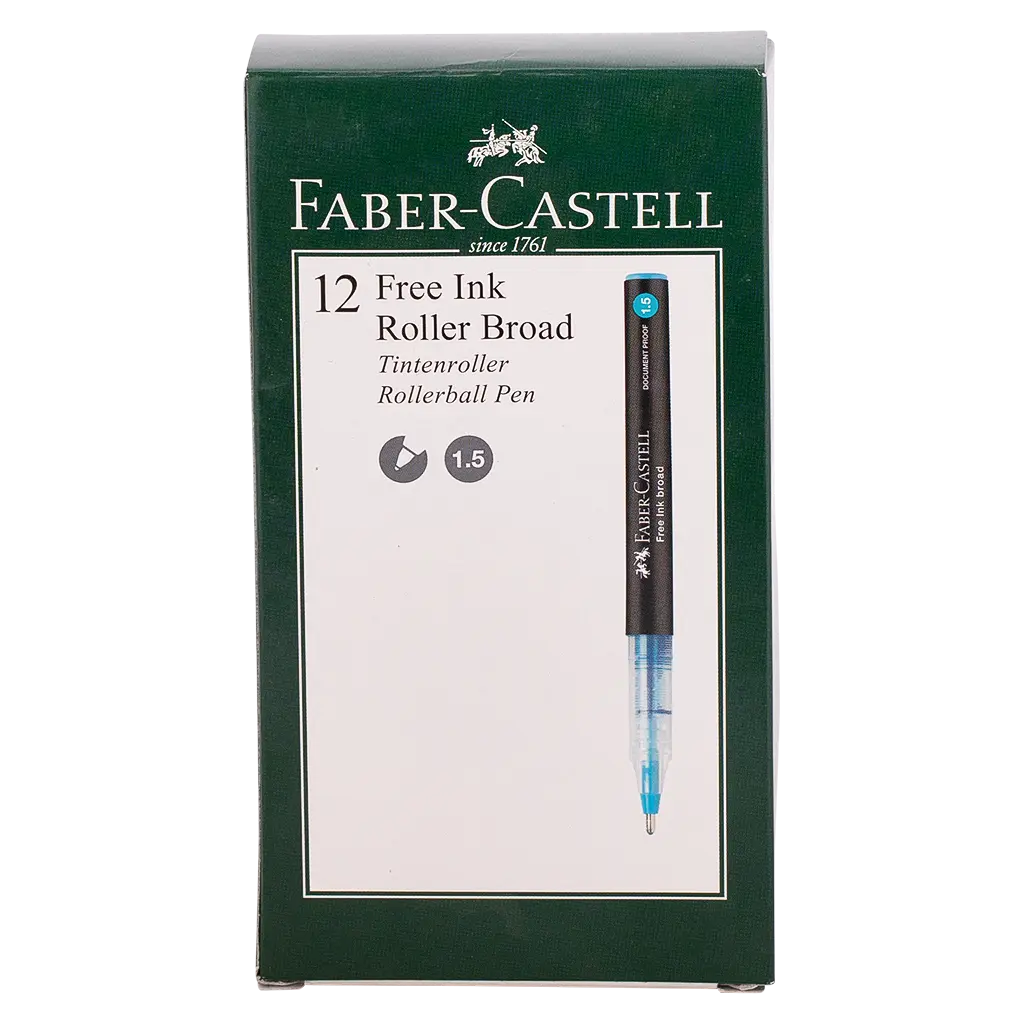 Faber Castell Free Ink Roller 1.5mm Black set of 12 - view 2