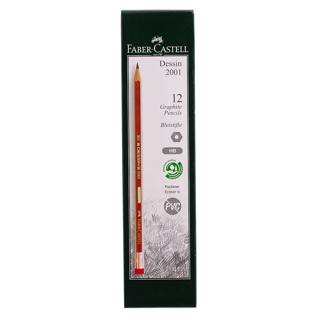 Faber CastellBlacklead Pencil 2001 HB set of 12 - view 2