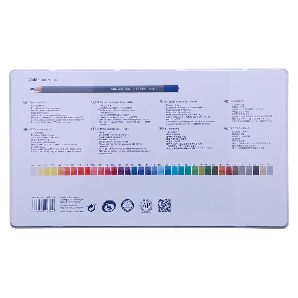 Faber Castell Watercolor Goldfaber Aqua tin of 36 Color - view 2