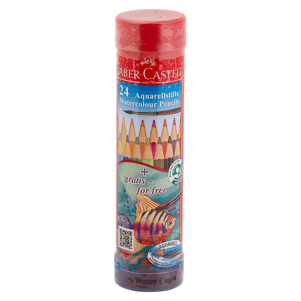 Faber Castell Water Round Tin Case 24color - view 1