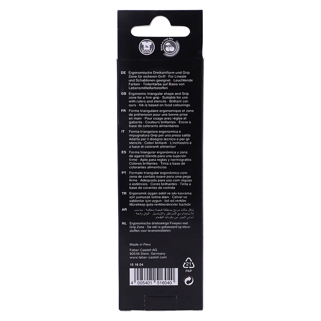 Faber Castell Finepen Grip 0.4 set of 5 Pen  - view 2