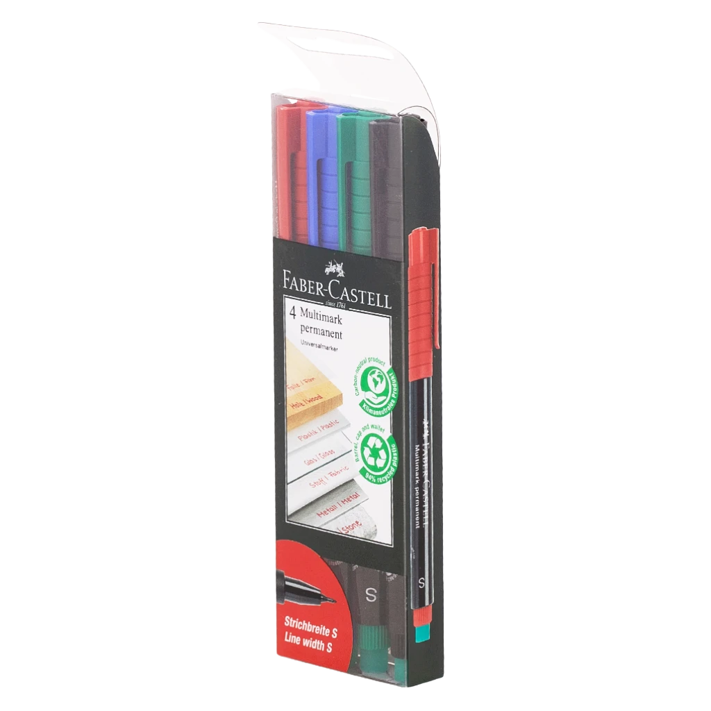 Faber Castell Marker Multimark Permanent S  4 color