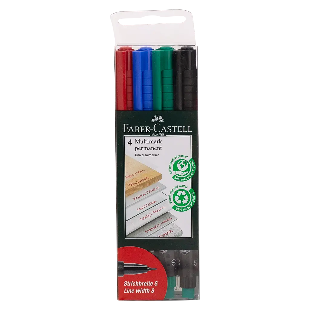 Faber Castell Marker Multimark Permanent S  4 color - view 2