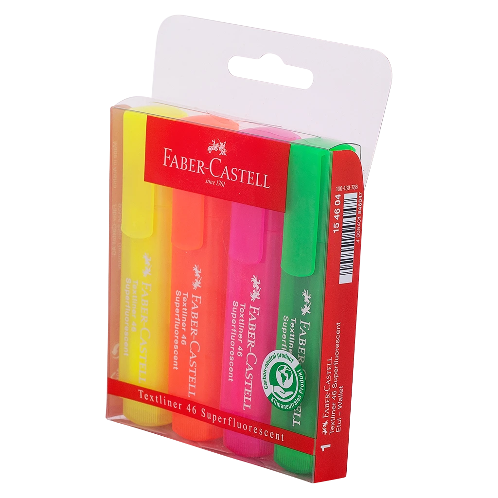 Faber Castell Textliner 46 Superfluor Basic 4 color