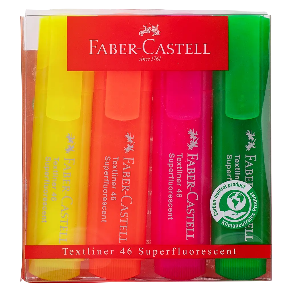 Faber Castell Textliner 46 Superfluor Basic 4 color - view 2