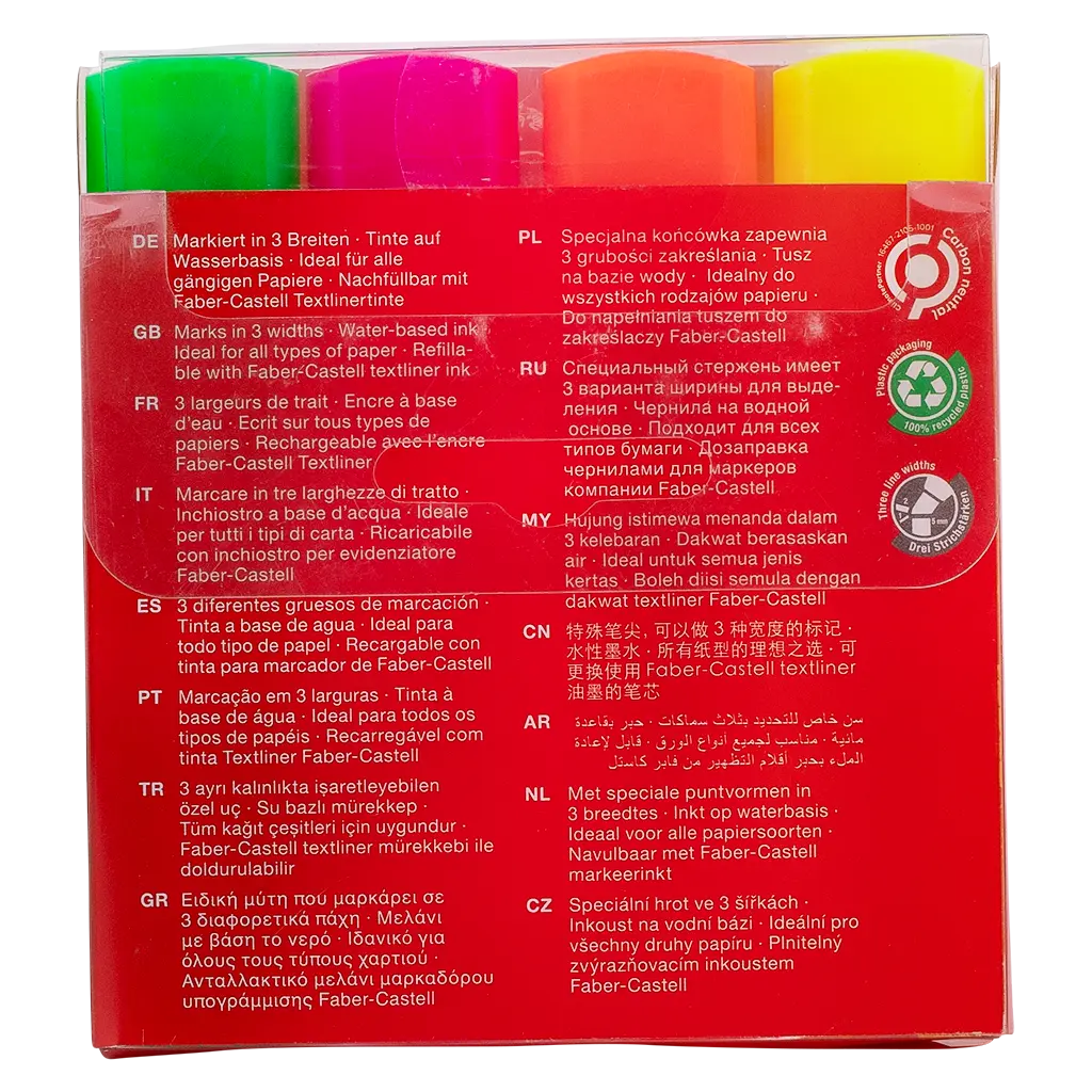 Faber Castell Textliner 46 Superfluor Basic 4 color - view 3