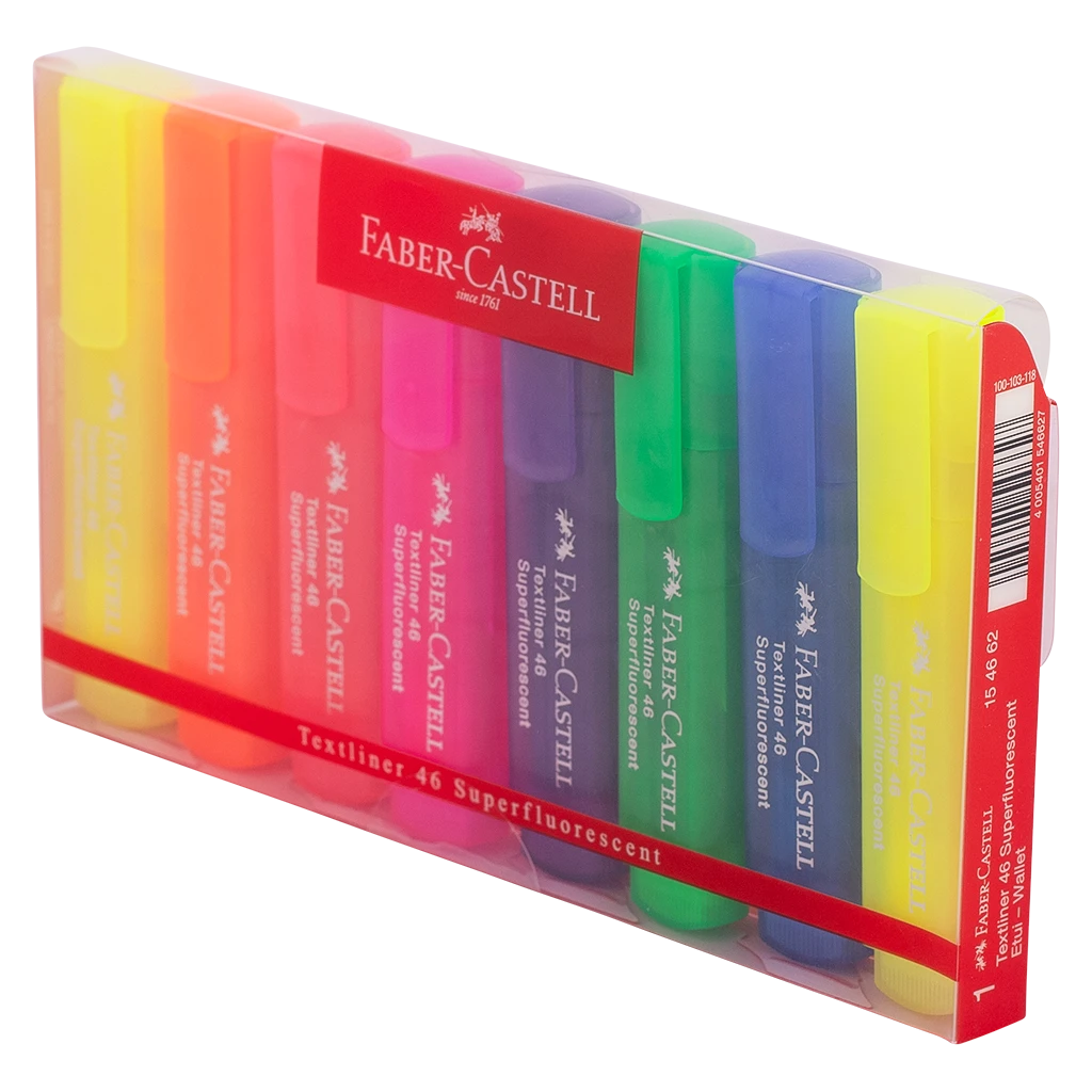 Faber Castell Textliner 46 Superfluor Basic set of 8