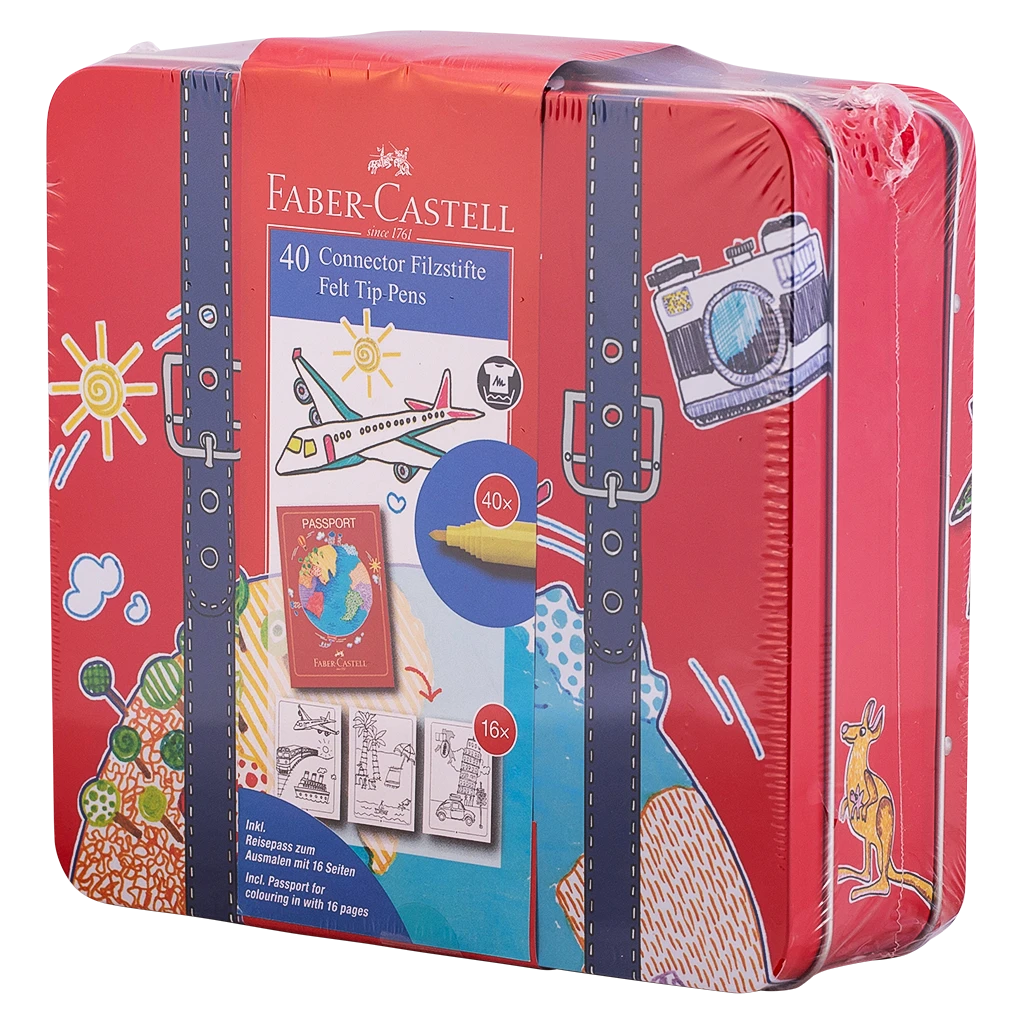 Faber Castell Connector Pen Set of 40 in Traveller Case