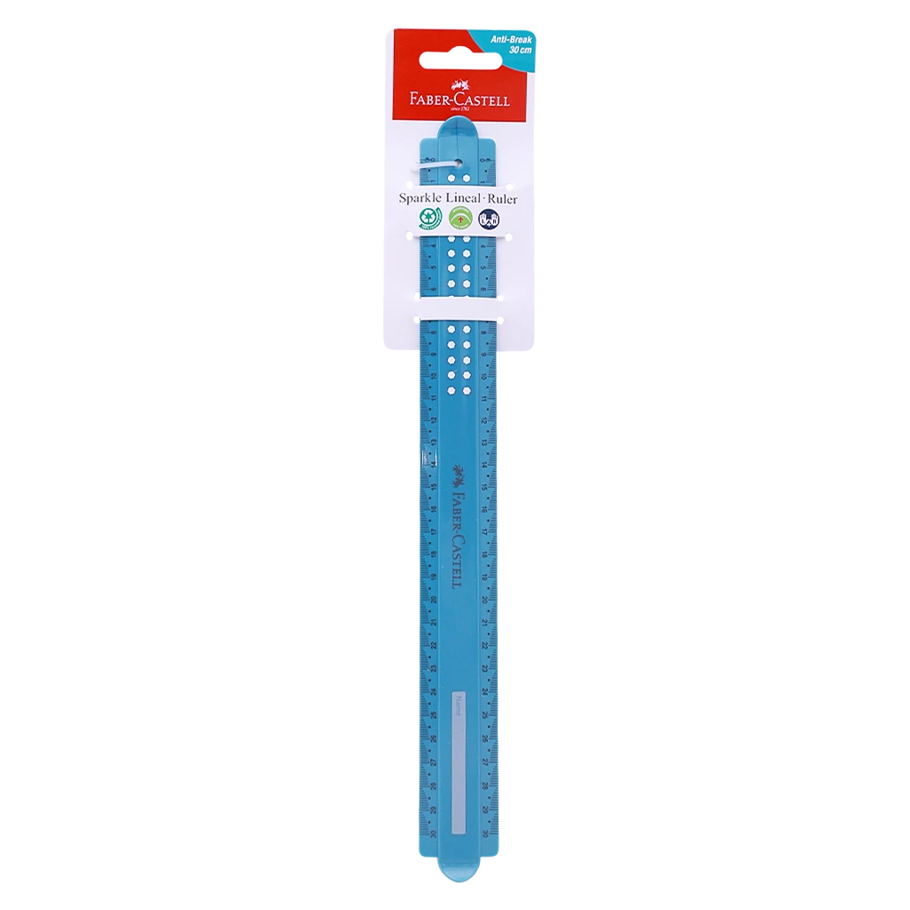 Faber Castell Plastic Ruler 30 cm Sparkle Break Resiatant