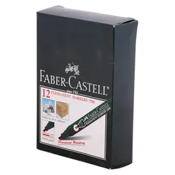 Faber Castell Permanent Markers Chisel Tip Red set of 12